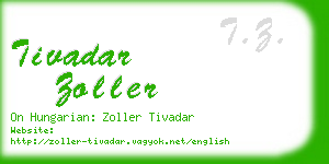 tivadar zoller business card